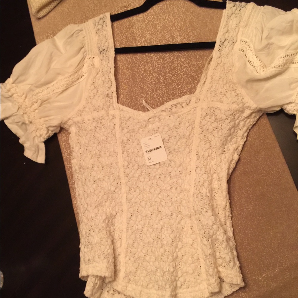 Free People cream lace top 🥰🔥🥰 - Picture 5 of 5